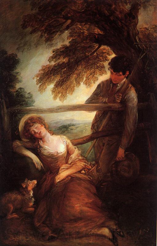 Thomas Gainsborough Haymaker and Sleeping Girl Spain oil painting art